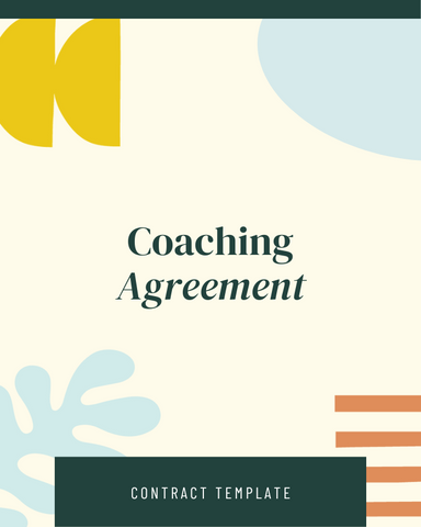 Life Coaching Contract Template Agreement