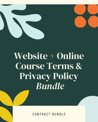 Website Terms Template Online Course Canada