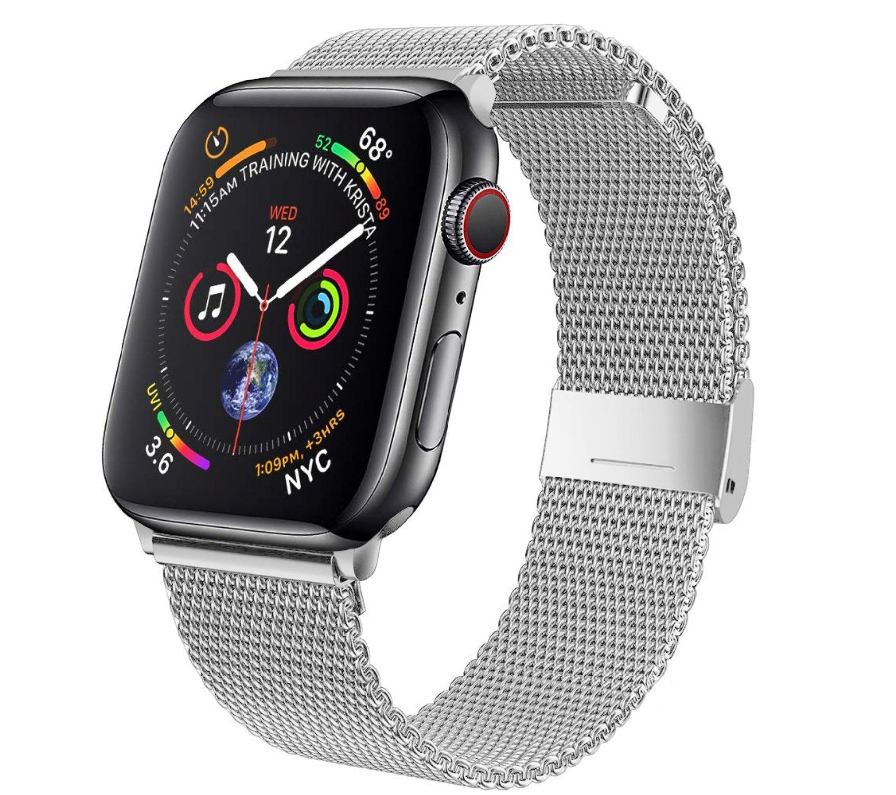 激安卸販売新品 Apple Watchミラネーゼループバンド シルバー38 40