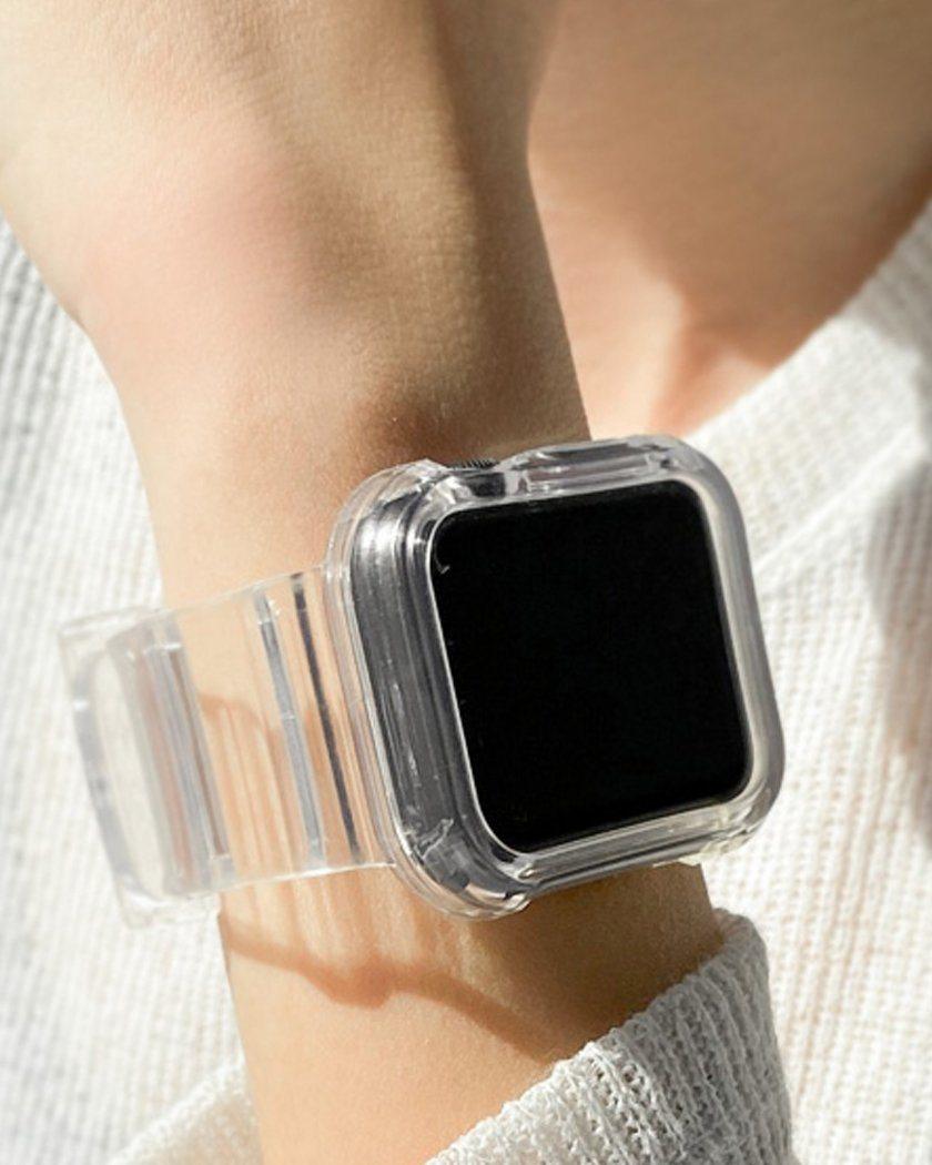 即納 Apple Watch クリア シリコーン バンド 4mili フォーミリ