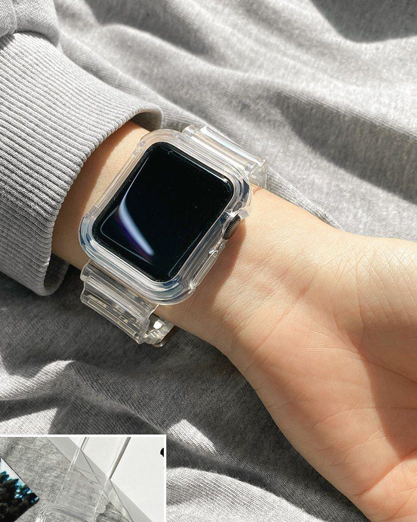 44mm 黒＆銀 apple watch メタル ラバーベルト カスタム 金属 - ラバー ...