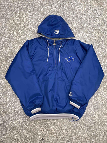 Detroit Lions Starter Jackets , Lions Pullover Starter Jacket, Throwback 90's  Jackets