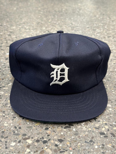 Vtg 80s Detroit Tigers Hat Logo Mesh Snap Back