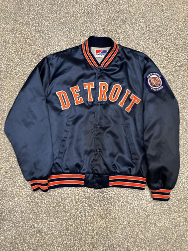 Detroit Tigers Vintage 1990 Chalk Line Satin Bomber Jacket – ABC