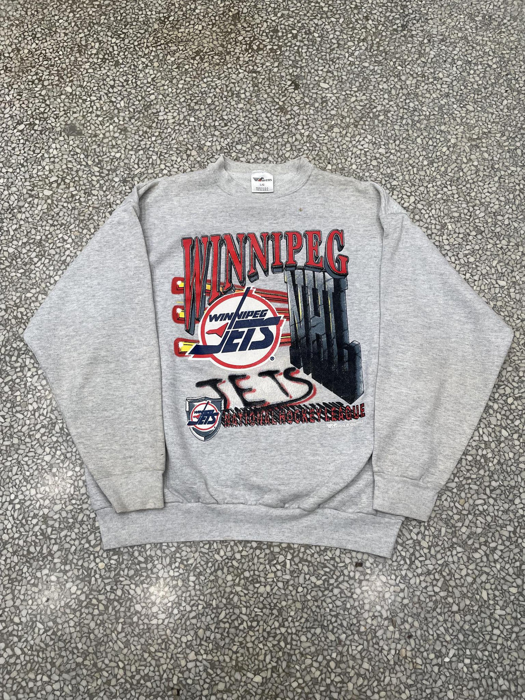 New Fanatics Winnipeg Jets 2019 Heritage Classic Gray Long Sleeve Shirt S &  M