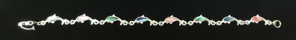 Designer Dolphin Abalone Bracelet 8-in -- New