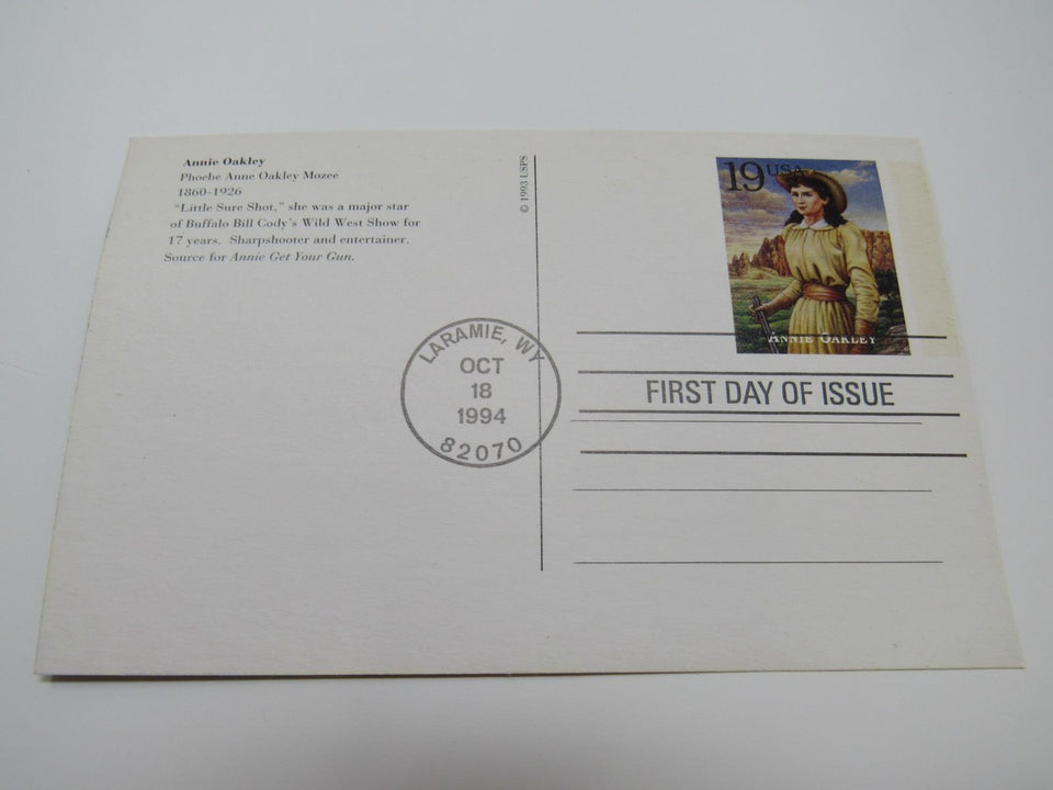 USPS Scott UX181 19c Annie Oakley First Day of Issue Postal Card | Jakemart