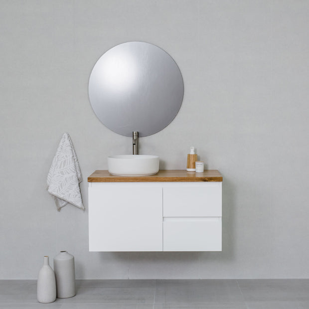 Moda Wall Hung Vanity Cabinet Gloss White 900mm Bathroom Space