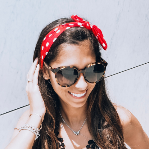Polkda Dotted Knotted brunette sunglasses