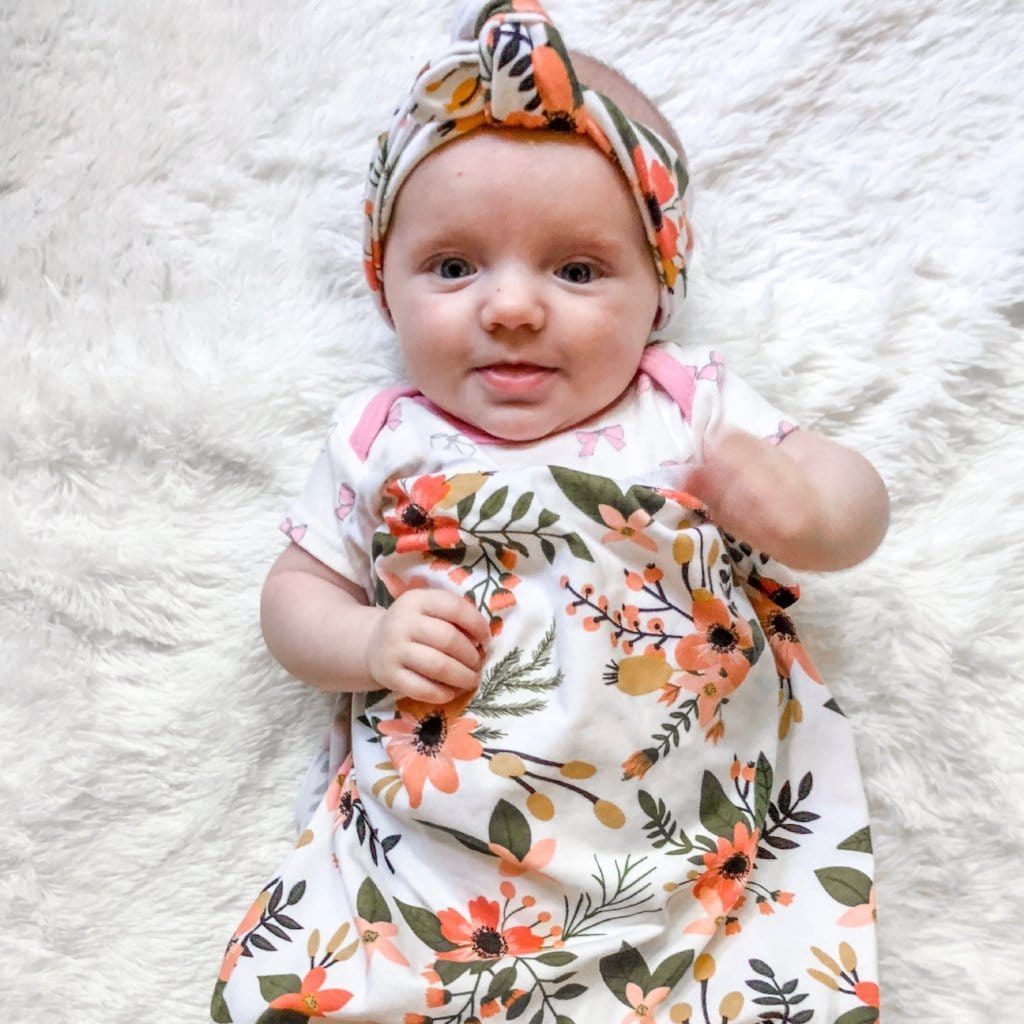 vintage floral swaddle