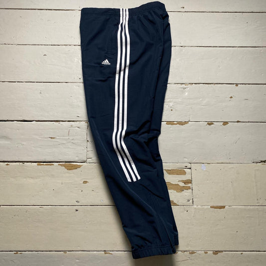 Vintage adidas navy blue 3 stripe track pant