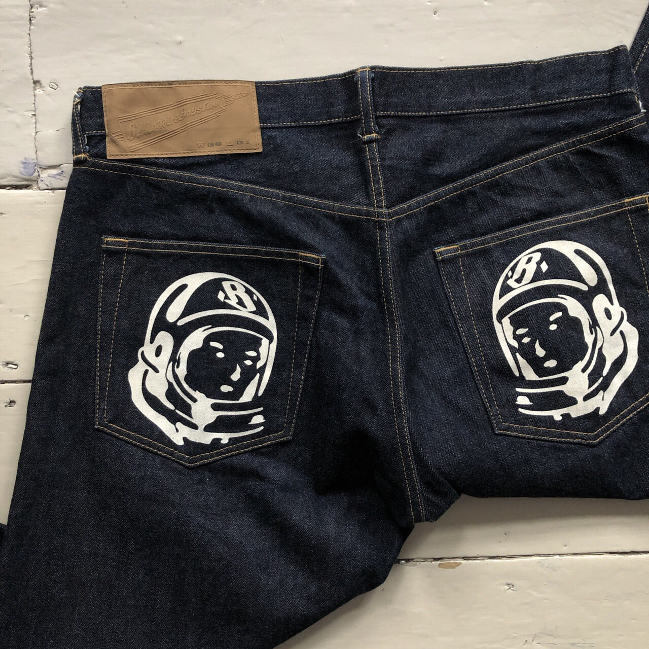 billionaire boys club running dog jeans