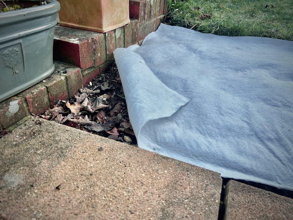 Garden fleece used as ground cover