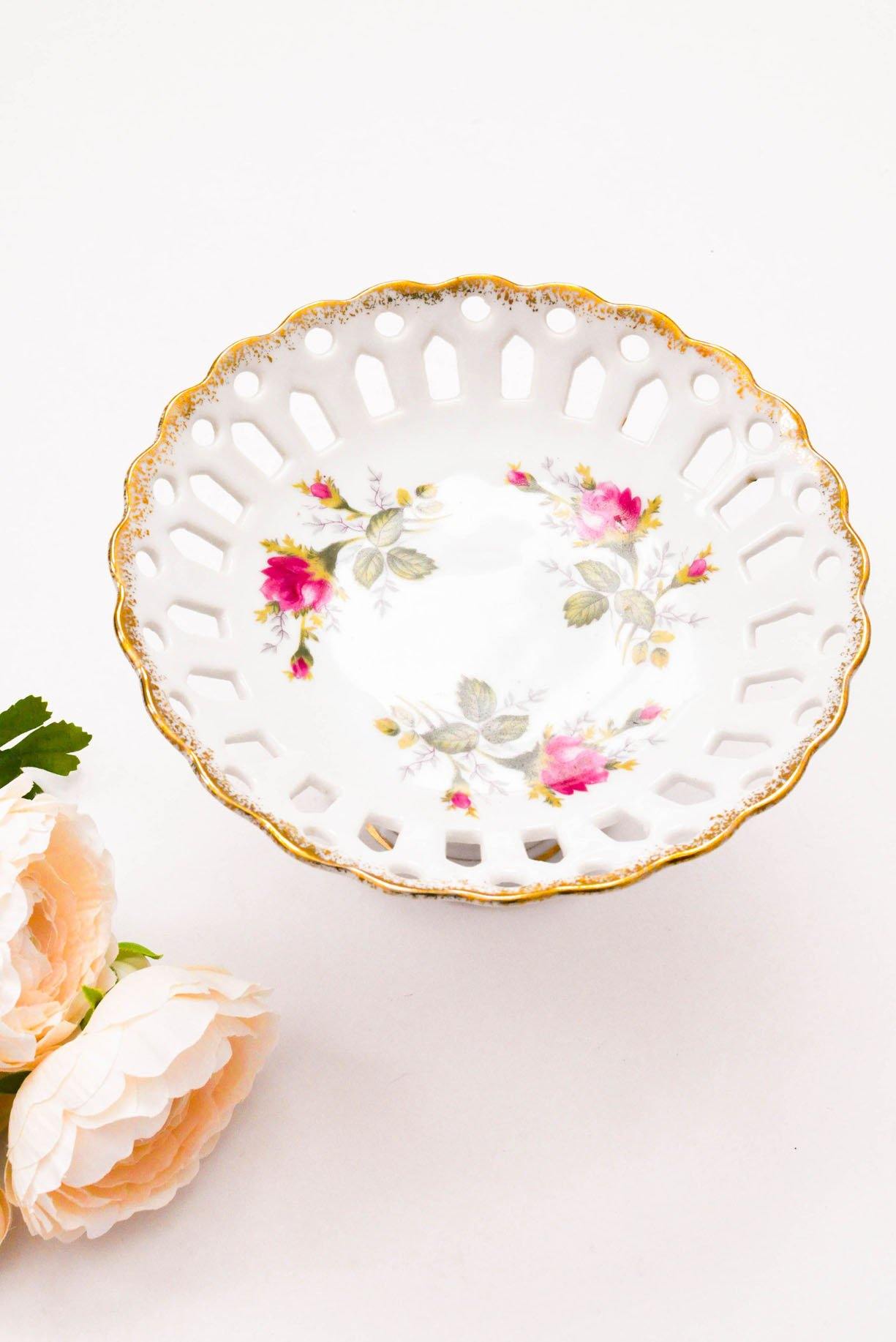 Vintage Floral Cake Stand