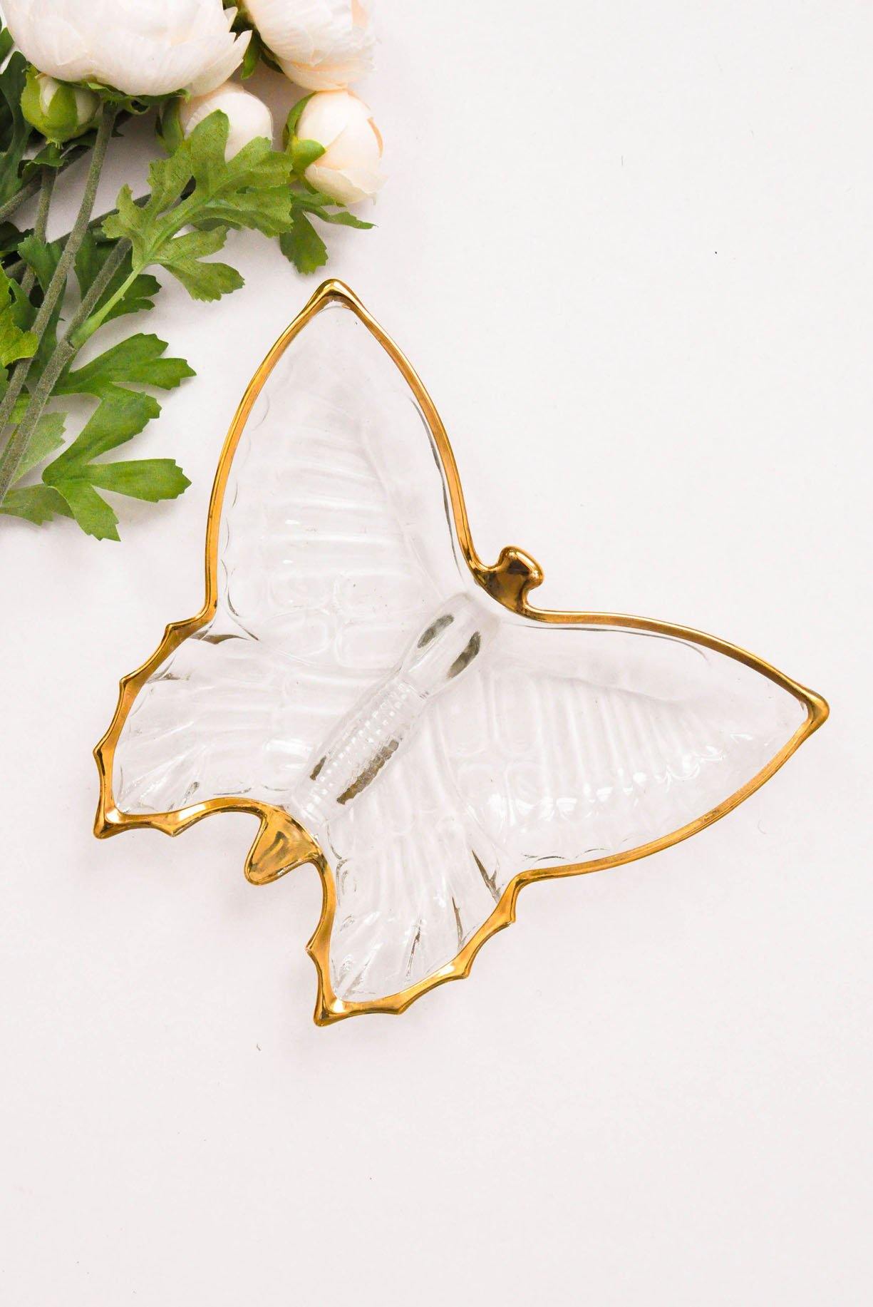 Vintage Large Butterfly Trinket Tray