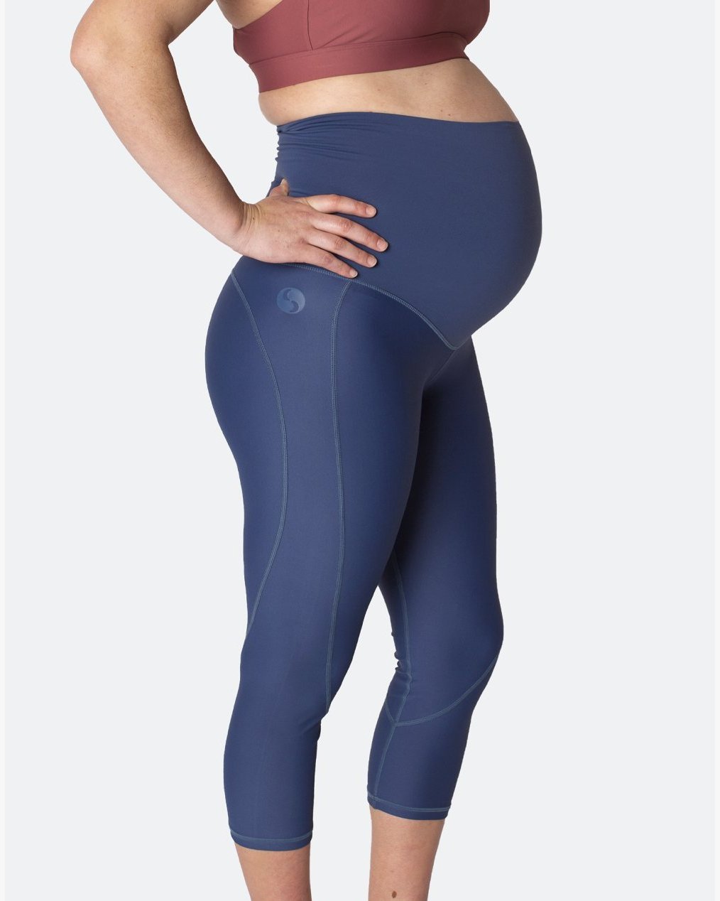 Maternity leggins, 3/4, BLACK