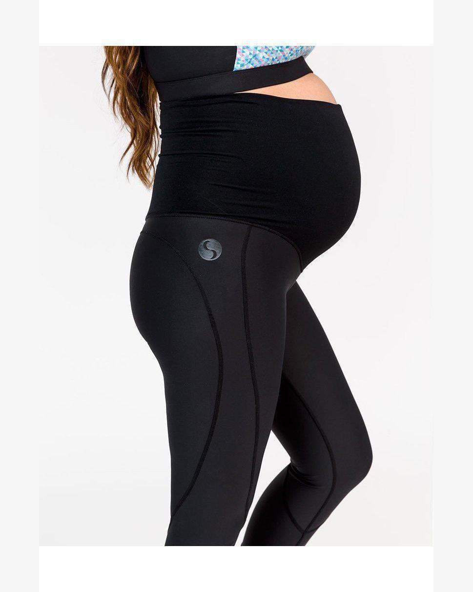 Debra Wide Leg Maternity Bamboo Pants in Black