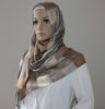 Ipekce Rainbow Shawl Hijab Light Brown