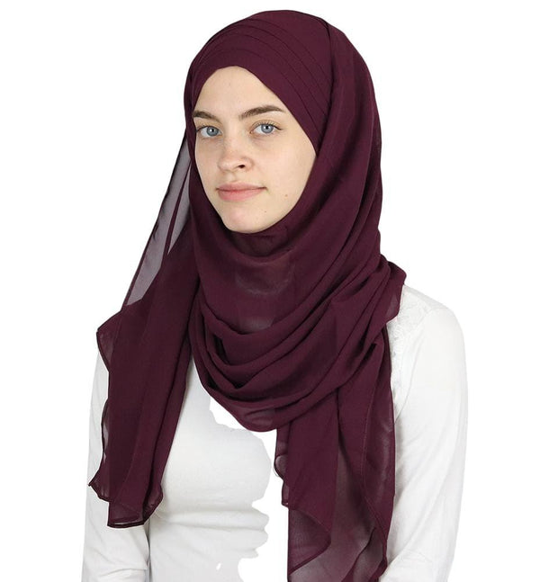 plum chiffon shawl