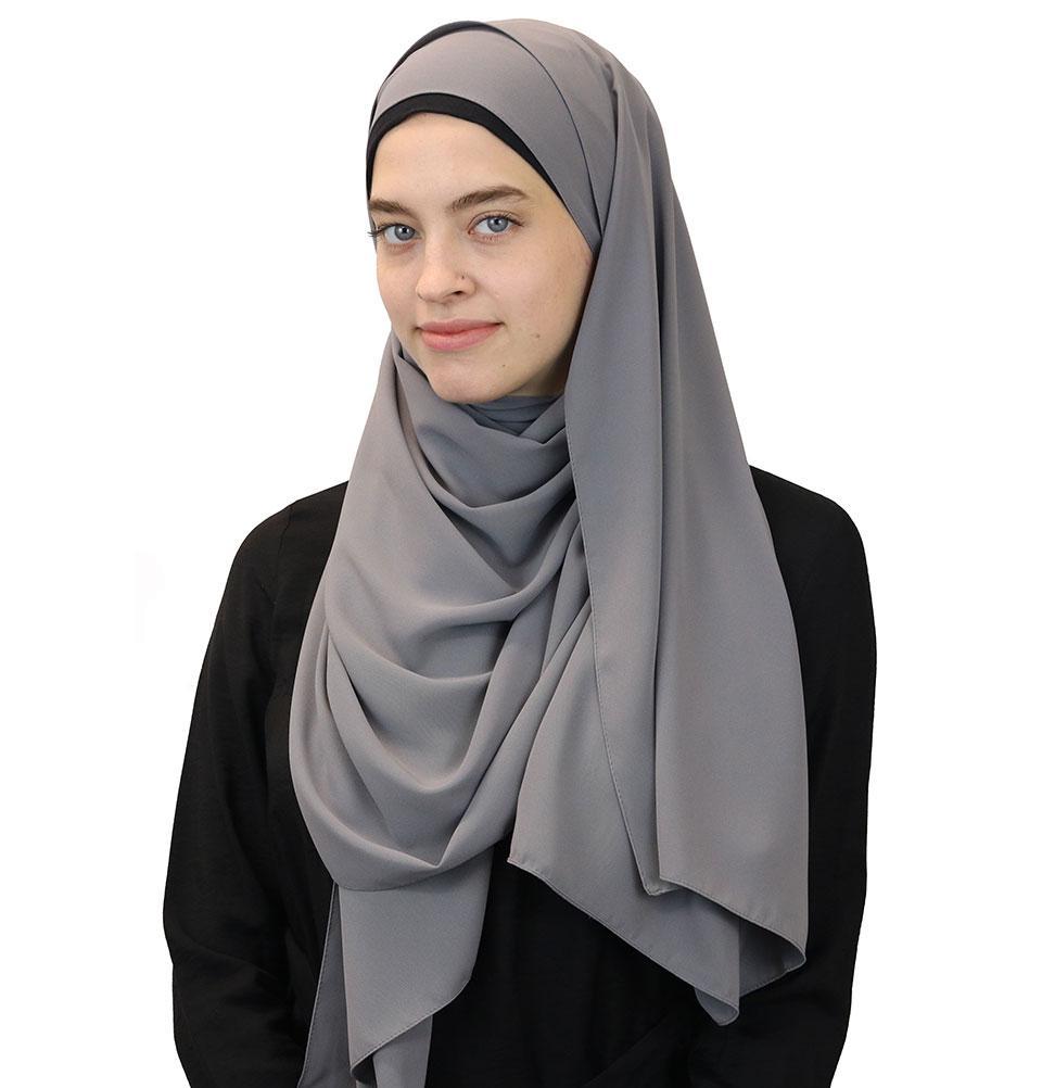 grey chiffon shawl