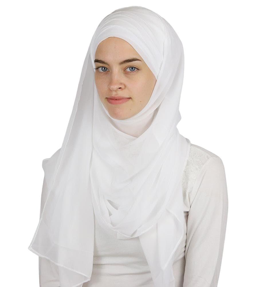 white chiffon shawl