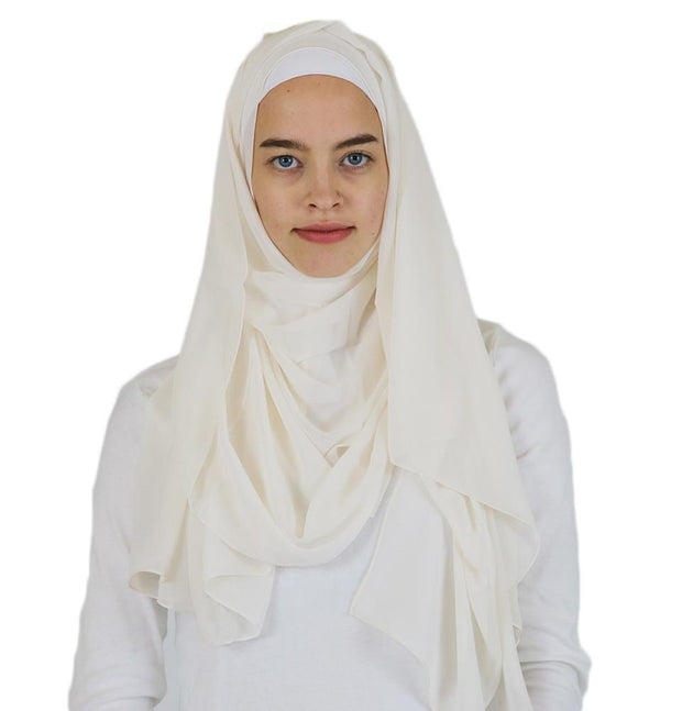 ivory chiffon shawl