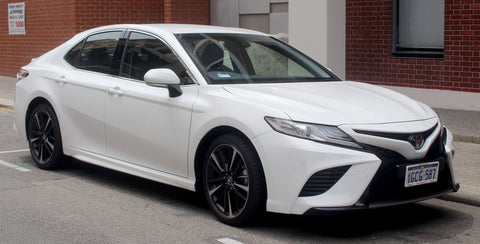 2017 white camry with painter bumper