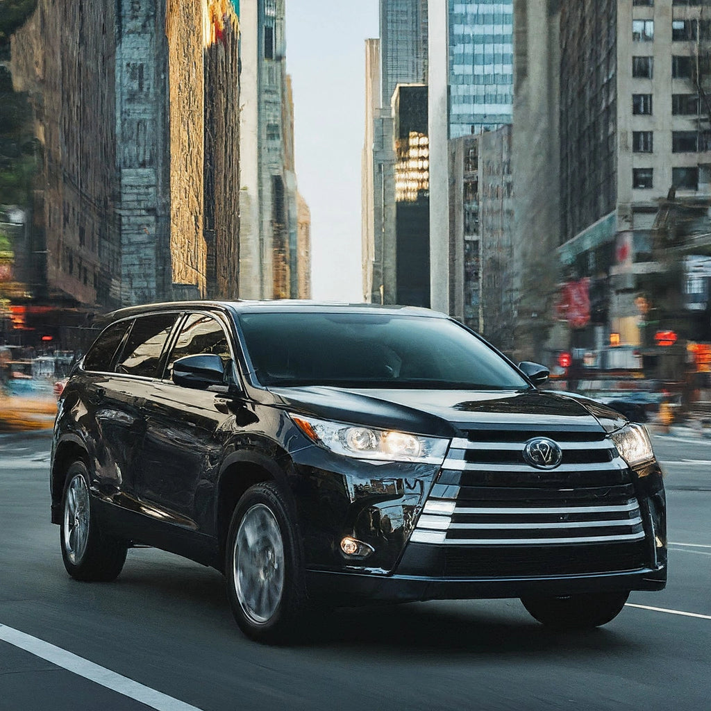 Black Toyota Highlander fender