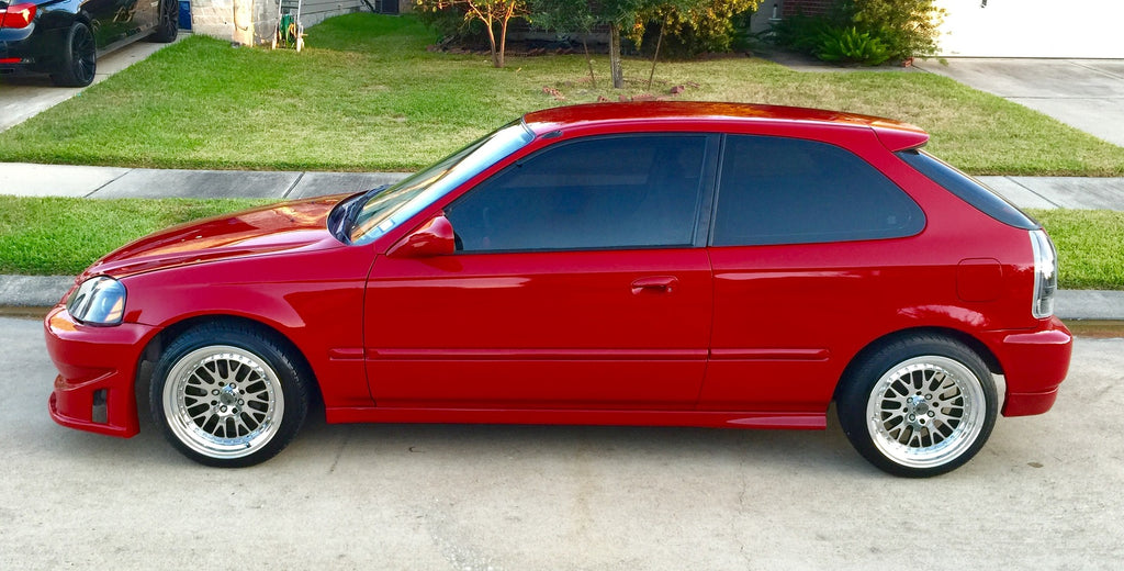 1996 Hinda Civic - red hatchback