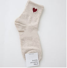 Load image into Gallery viewer, Clothing,Mid-socks solid color love cotton socks,guiro,Zeinab Fashion.