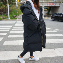 Load image into Gallery viewer, ,Autumn Winter Jacket Women Parka Warm Thick Long Down Cotton Coat Female Loose Oversize Hooded Women Winter Coat Outerwear Q1933,guiro,FreeDropship.