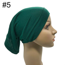 Load image into Gallery viewer, 200003922,Muslim Headscarf Women Hijab Stretch Elastic Undesrcarf Adjustable Islamic Inner Caps Bonnet Neck Cover,guiro,Zeinab Fashion.