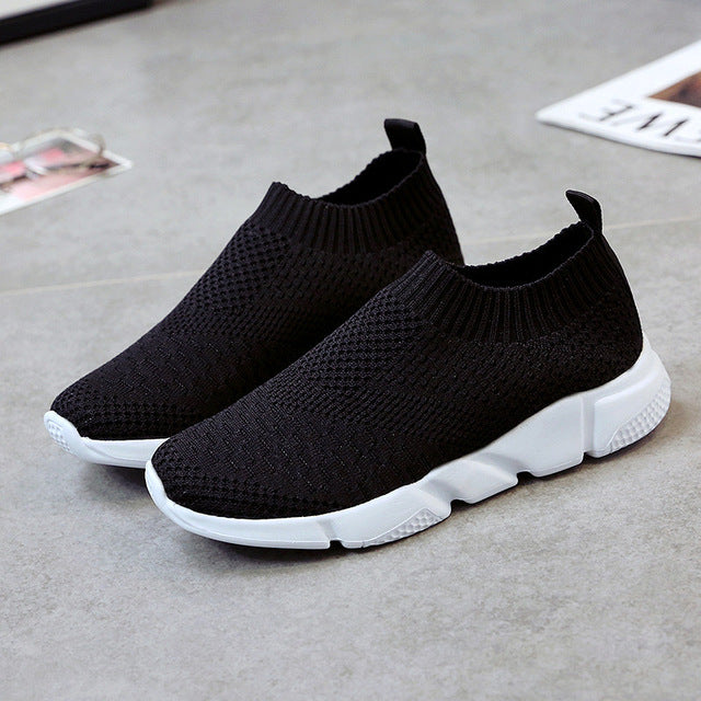 Fashion Sneakers Women Trainers Casual Slip On Socks Shoes Summer