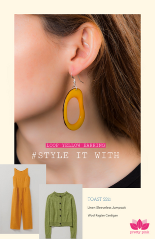 eco earrings and sustainable clothes