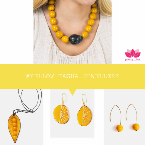 Yellow Tagua Jewellery - Pantone 13-0647 Illuminating