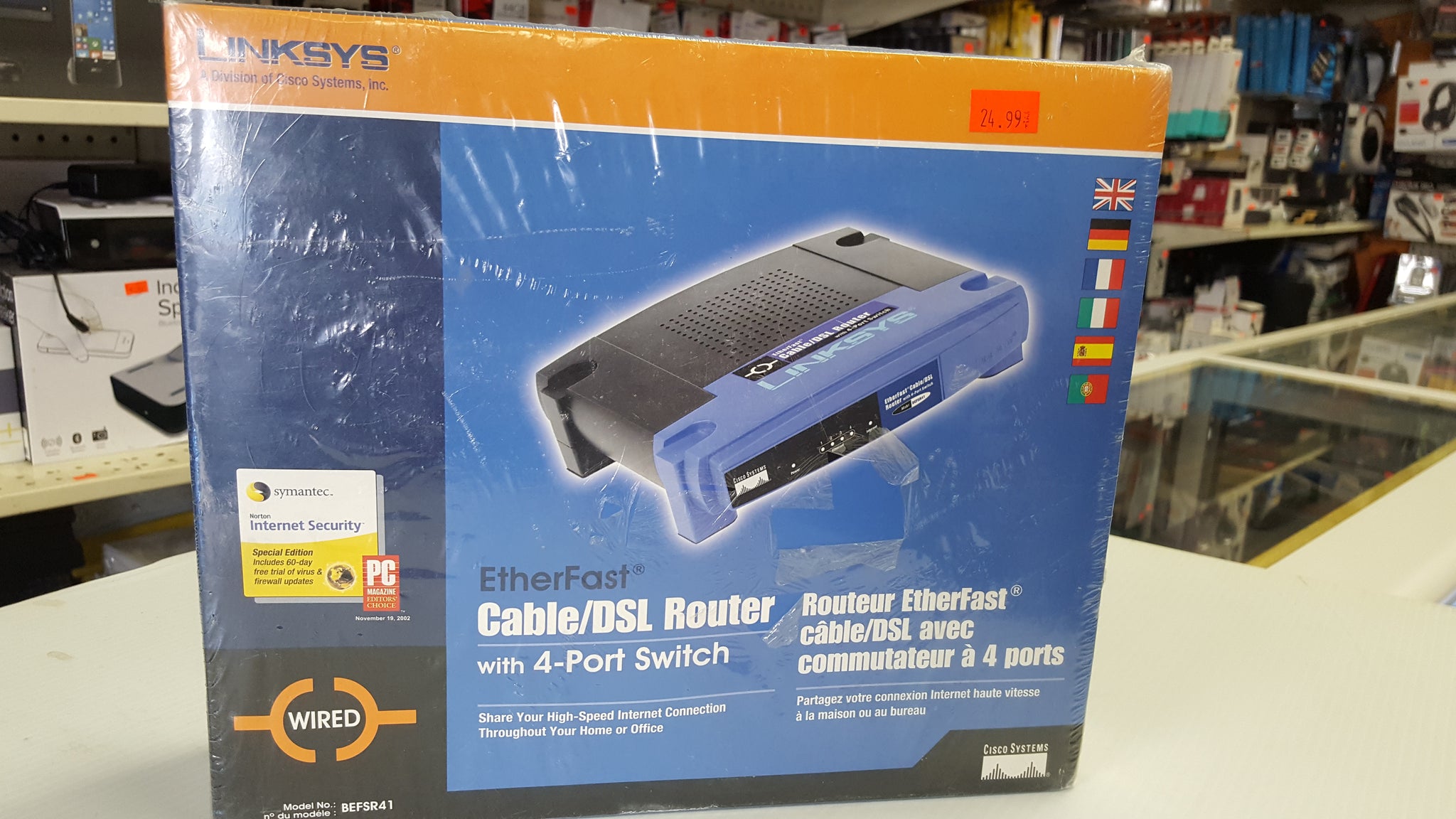 Linksys Befsr41 V3 Etherfast Cable Dsl Router With 4 Port Switch In Retail Box
