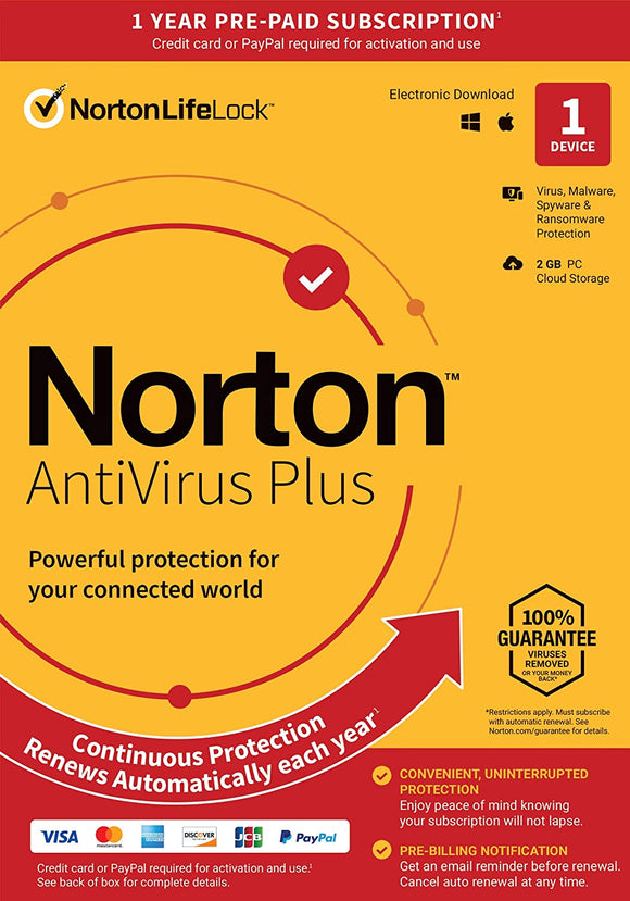 norton antivirus one year