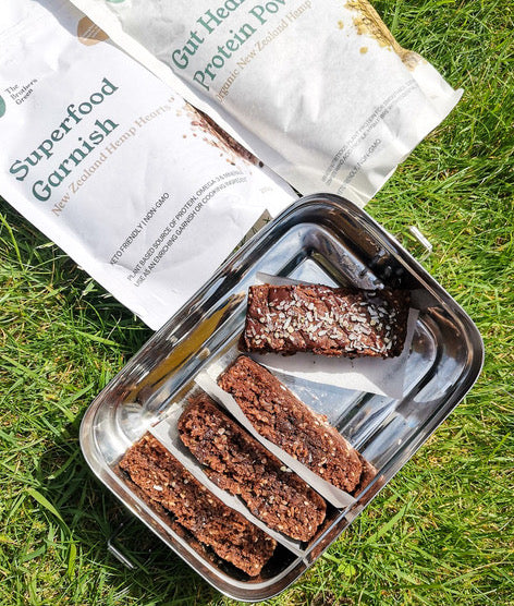 Choc Coconut Hemp Slice Recipe - The Brothers Green