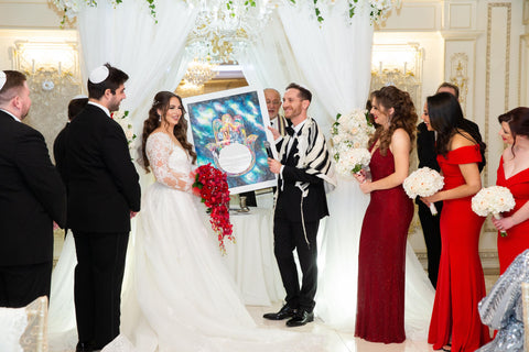 Asya and Garry with Anna Abramzon Ketubah