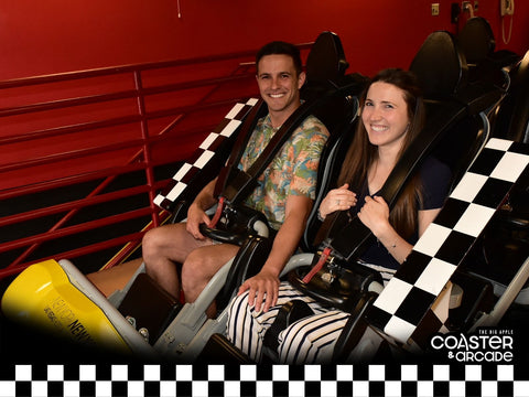 Ben and Sarah on their favorite roller coaster