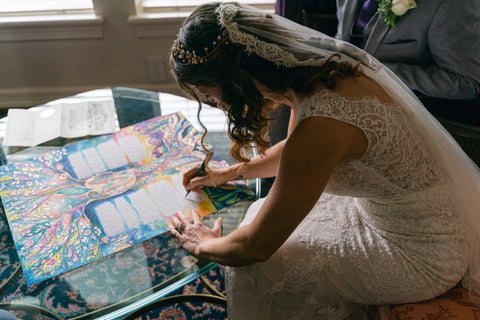 Ketubah Signing --- Anna Abramzon Custom Ketubah