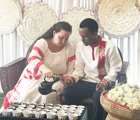 Andra and Alex Ethiopian Coffee Ceremony