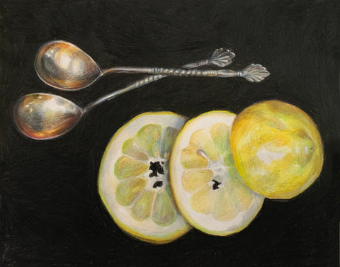 Waltz with Lemons by Anna Abramzon, Colored Pencil on Paper