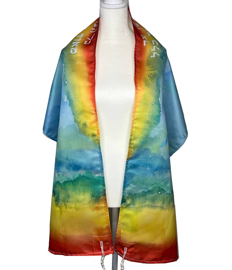 Rainbow tallit for women and men