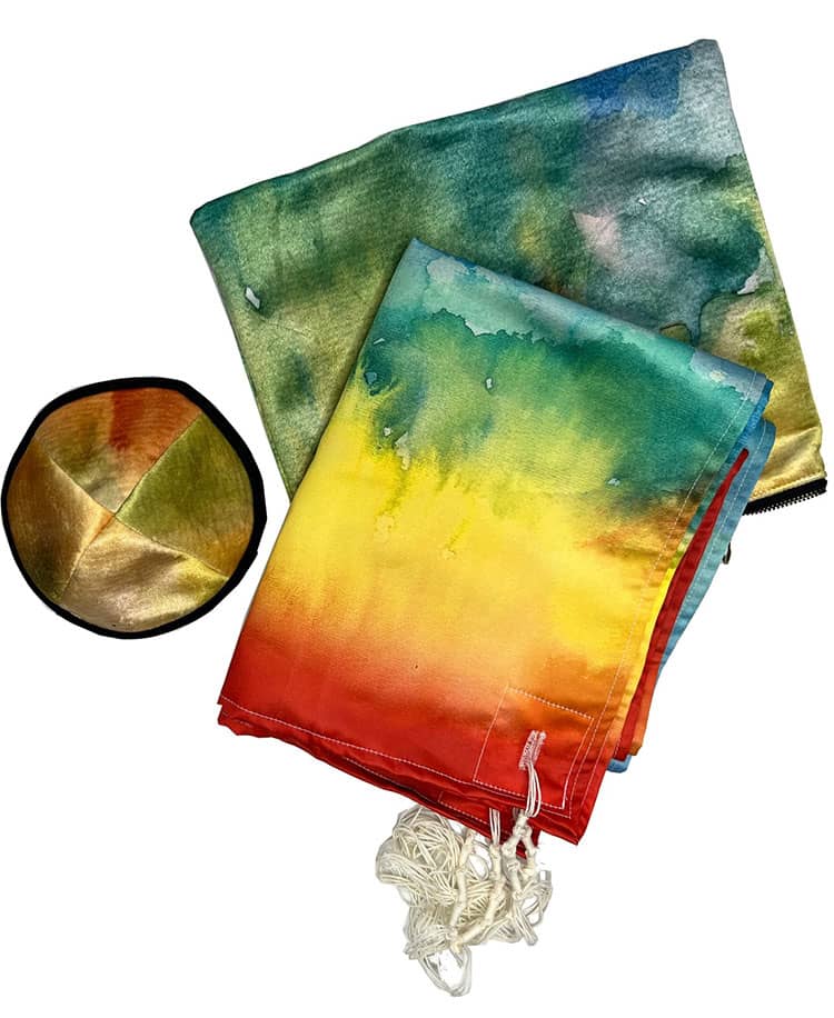 Rainbow unisex tallit set