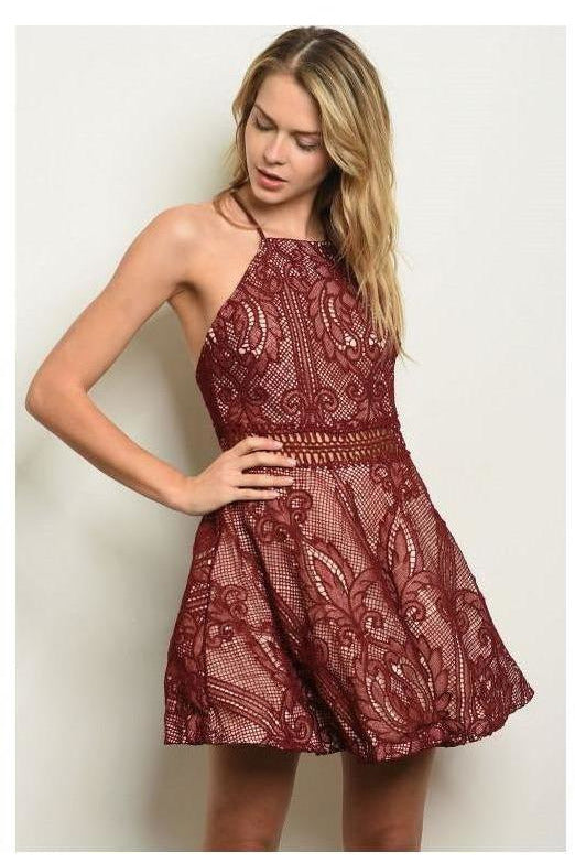 Dress Me Up Doll Burgundy Lace Dress From Akira Rmc Boutique