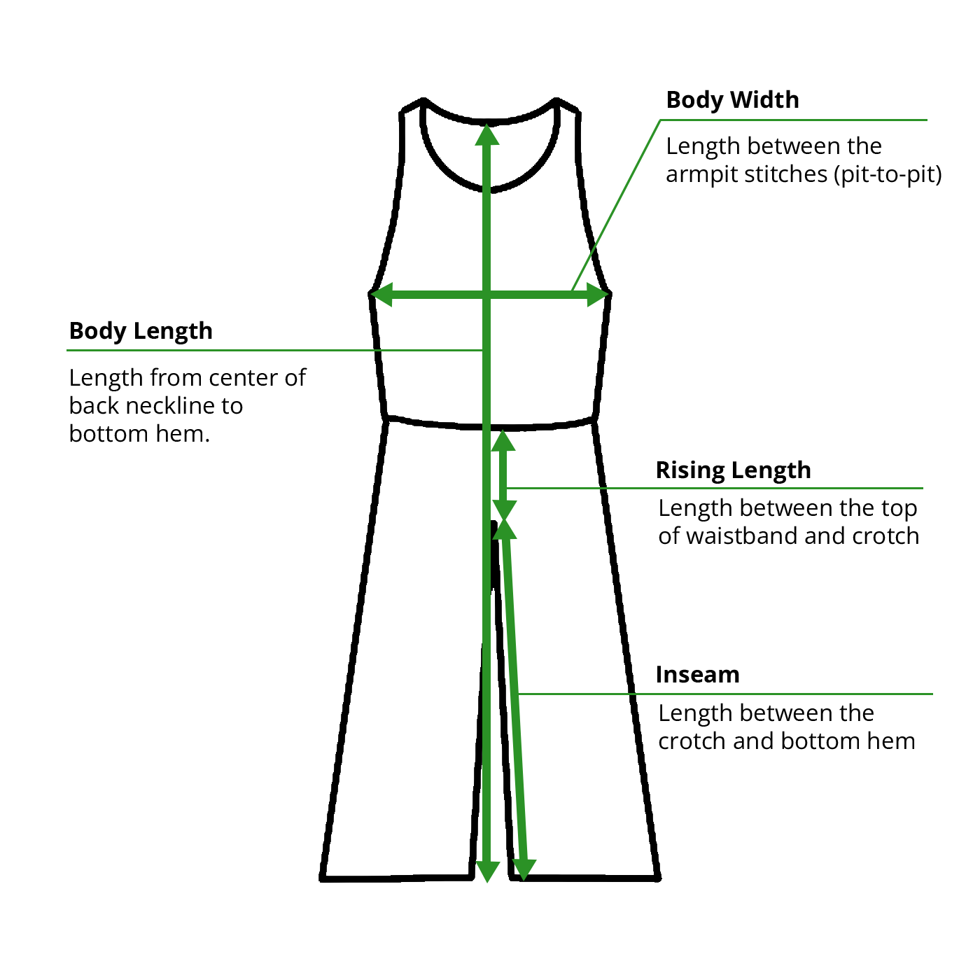 Jumpsuits & Rompers measurement