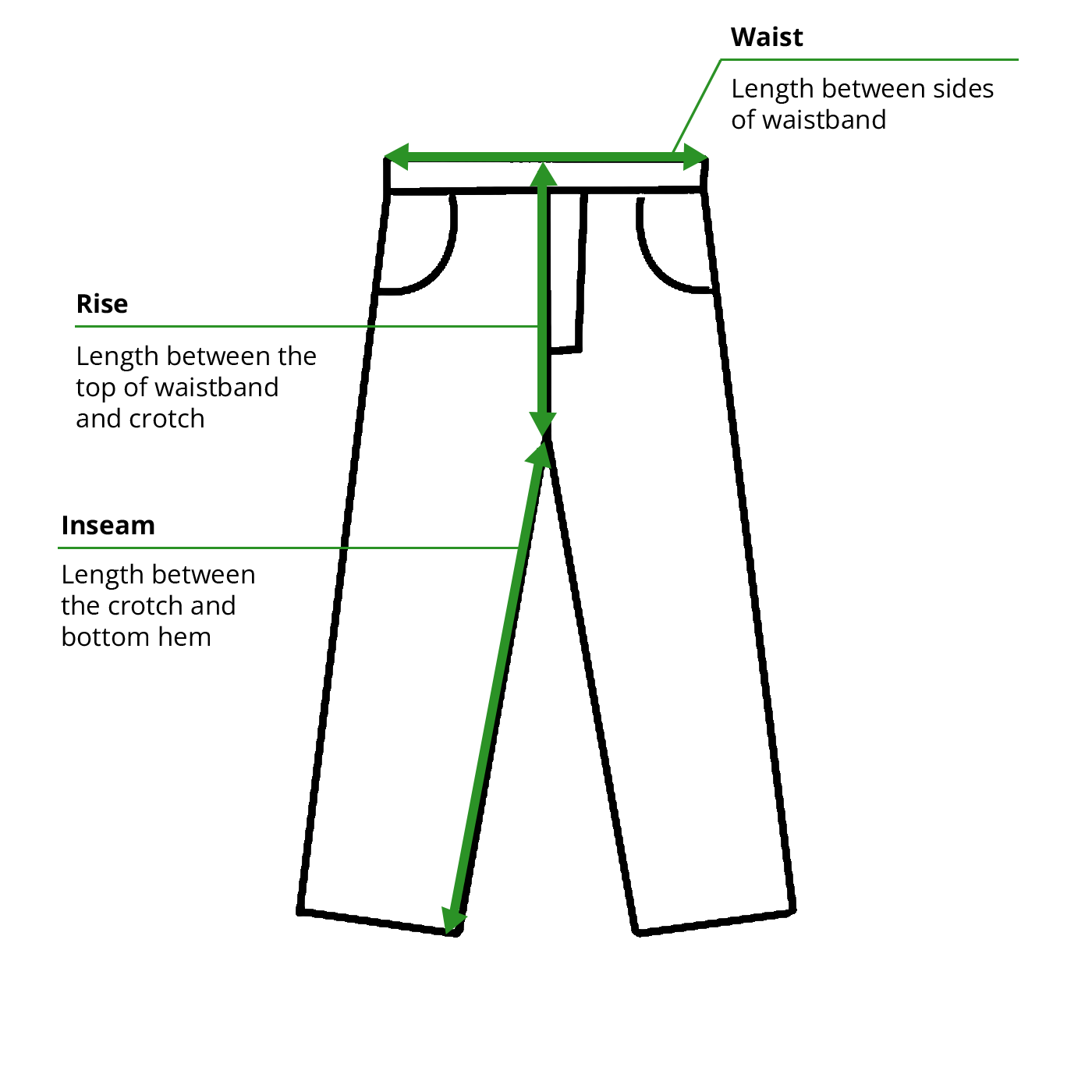 Pants & Jeans measurement