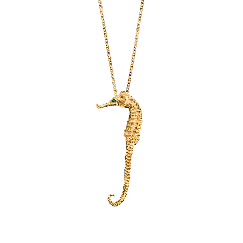 Dancing Diamond Yellow Gold Seahorse Pendant – Charles Koll Jewellers