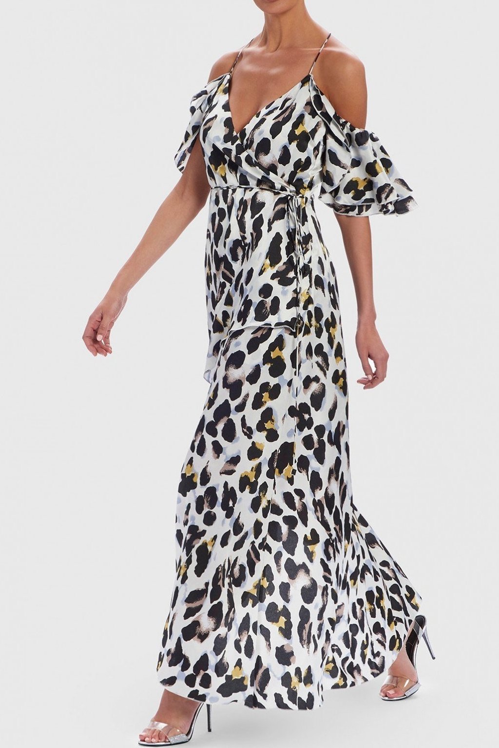 leopard print dress white